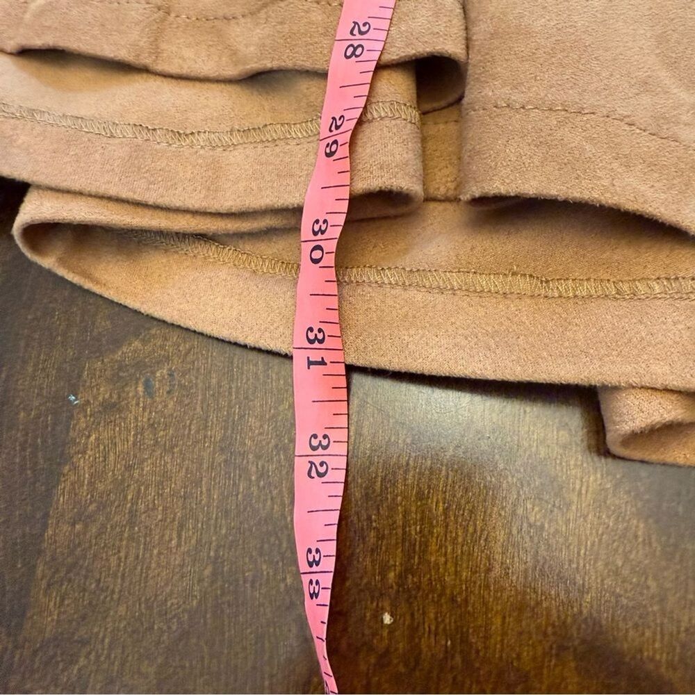 Flying Tomato Faux Suede Brown Embroidered Sleeves Loose fit  Mini Dress Small - Picture 5 of 9